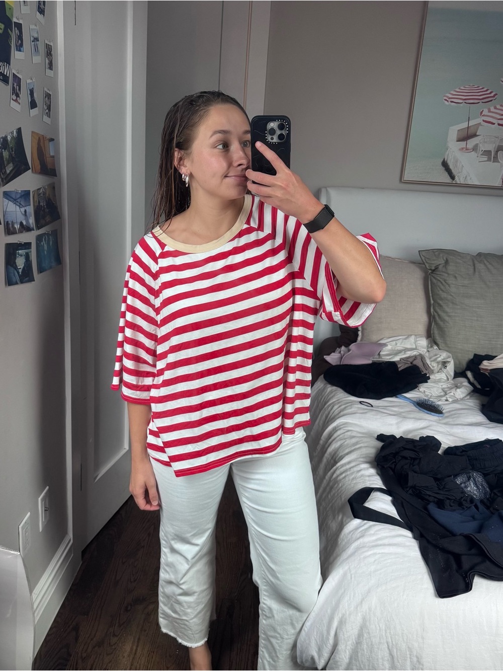 Oversized Striped T Shirt